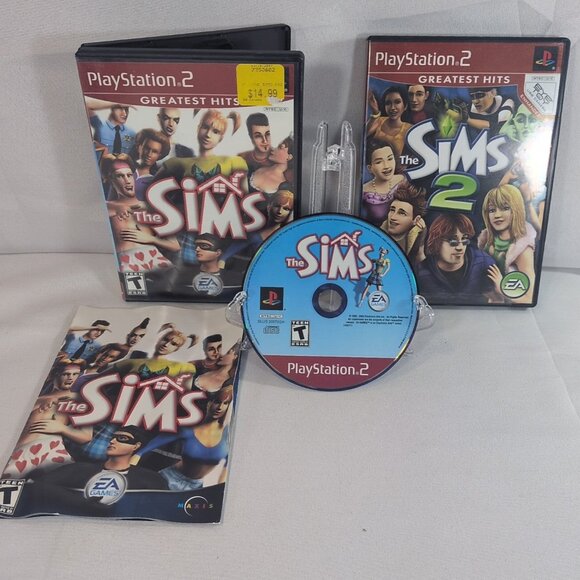 The Sims 1 And 2 Greatest Hits Sony PlayStation 2 PS2 CIB Works Tested - Picture 1 of 16